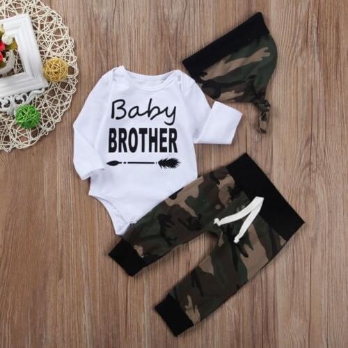 Cute 3PCS Set Newborn Baby Boy Clothes Lovely bowtie kids Cotton Bodysuit Tops Long Pants Hat Outfits Clothes Set 0-18M