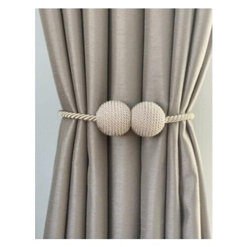 Mıknatıslı Perde Toplayıcı Nohut Rengi Braçol Fon Perde ve Tül Toplayıcı Mucize Alet (Sürpriz Hediyesiyle)