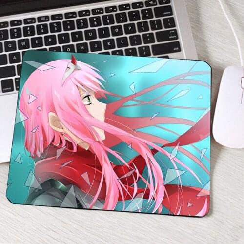 Creative Anime Girls Mouse Pad Darling In The Franxx 02 Cute Girl Pattern Mouse Mat Pc Tablemat Small Size For Gamer