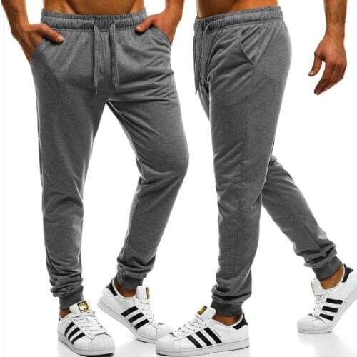 2021 new mens new sports pants sports pants pure color laces casual loose comfortable leggings trousers jogger streetwear men