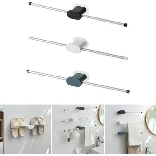 Great Towel Bar Suction Cup Dual Post Towel Rack Bathroom Towel Holder Stainless Steel No Drilling Wall Shelf for Kitchen Home