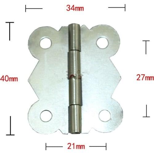 Old Style Hinge,Cabinet Door Hinge 4 Holes Butterfly Antique White Color,40*34mm,4pcs