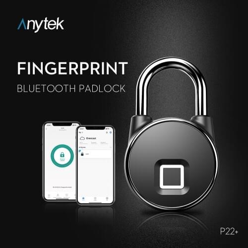 Portable bluetooth Lock Smart Padlock Keyless Fingerprint Lock Anti-Theft Security Door Padlocks for Bag Drawer Suitcase