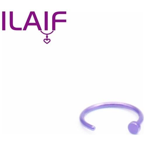 1PCS Multicolor Titanium Stainless Steel Curved Rod Nose Stud Nose Clip On Jewelry Faux Piercing Nez