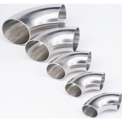 O/D 12.7/16/19/22/25/28/32/34/38/45/51-219mm 304 Stainless Steel Elbow Sanitary Welding 90 Degree Pipe Fittings