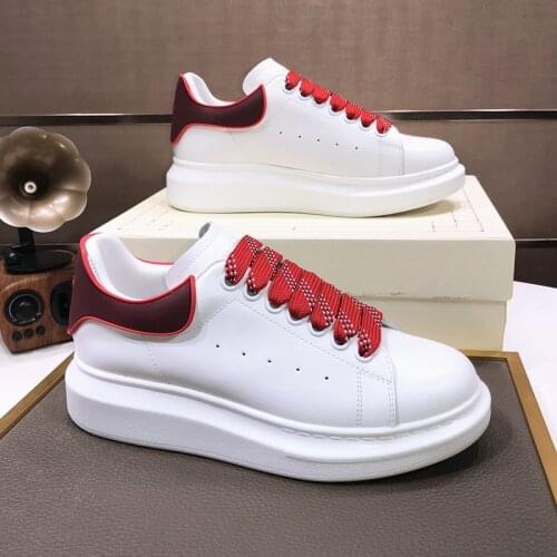 Sapatos plataforma de couro branco tênis plataforma masculina e feminina sapatos plataforma vulcanizados de alta qualidade 35-45