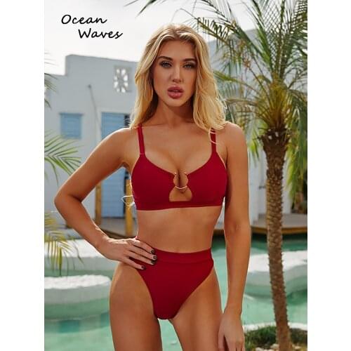 Sexy Swimsuit Women High Waist Bikinis Micro Swimming Suit Leopard Print Swimwear 2021 Push Up Bikini Set Red Brazilian Biquini