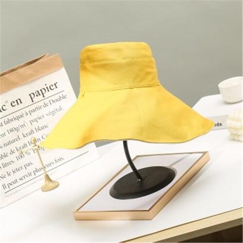 Large Brim visor face fisherman hat woman summer anti-uv Sun visor hat anti-sun travel hat Korean version of the tide WS-25-BT