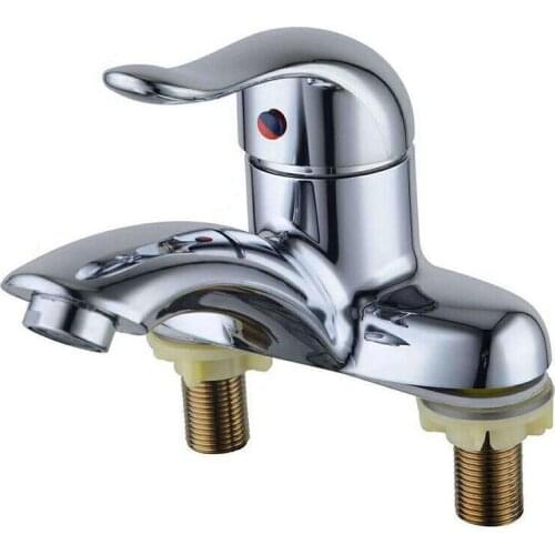 Double Handles Hot Cold Mixer Water Tap Basin Faucet Sink Sink Faucet Basin Vessel Bathroom Kitchen Tools W6F1