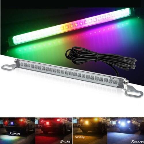 12V 24 LED Car License Plate Light Auto Waterproof Exterior 1200Lm Follow Colorful Universal License Plate Light Car accessories