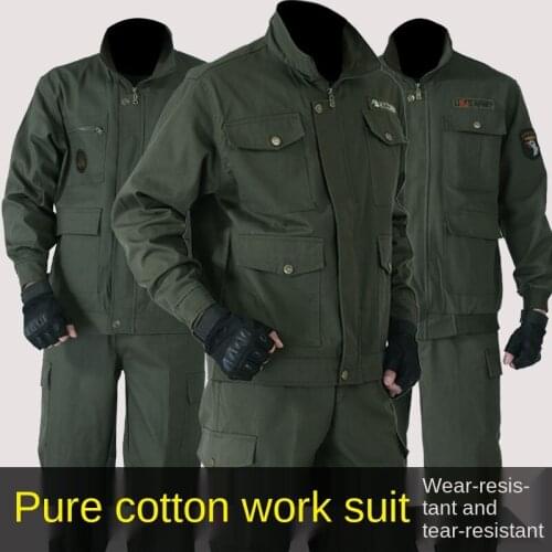 Qiu dong season man army green uniform abrasion resistant to dirty car repair shop labor insurance clothing