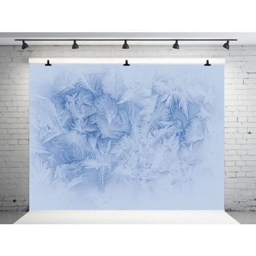 VinylBDS 10x10ft Snow Photo Background Photography Backdrop Ice Flower Newborn Photography Backdrop Cotton Washable Background