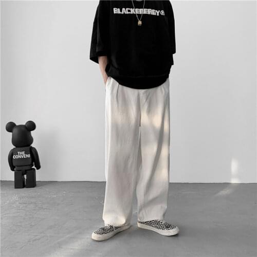 YIKUO Straight Jeans For Men