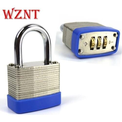 2pcs Free shipping Resetable Steel Laminated Combination Padlock,3 Digit Password Combination Padlock