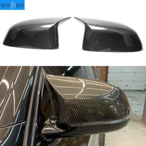 2 Pcs Glossy Balck Cover Auto Rearview Mirror Cap Covers Blind Spot Mirror Fit for BMW 2014-2018 F15 X5 & F16 X6 F26 X4 F25 X3