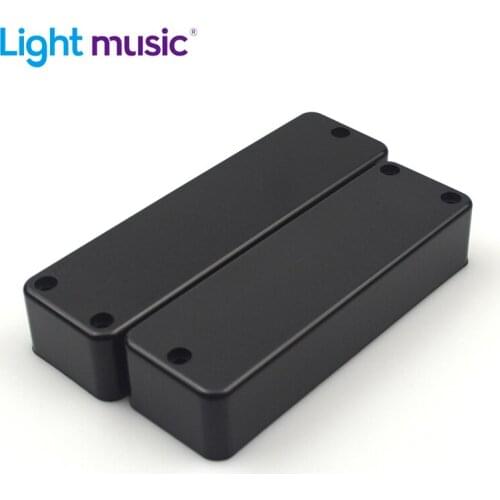 20pcs 3 Hole Electric Bass Pickup Sealed Cover Solid ABS Matt Pickup Cover 100/108.5x32x20.1mm Black Guitar Parts