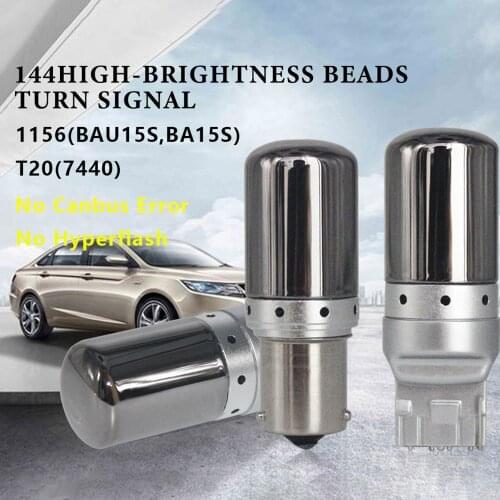 3014 144smd CanBus S25 1156 BA15S P21W LED BAY15D BAU15S PY21W Lamp T20 LED 7440 W21W W21/5W Led Bulbs for Turn Signal Light