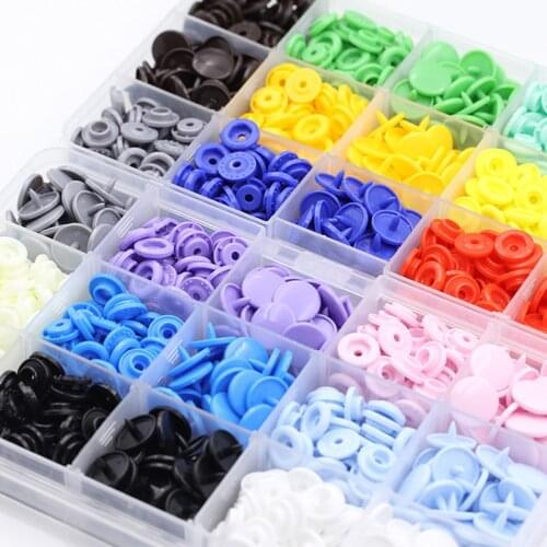 360 Sets Of T5 Color Plastic Resin Four-In-One Button Childrens Concealed Button Set DIY Home Tailor Easy To Replace The Snap