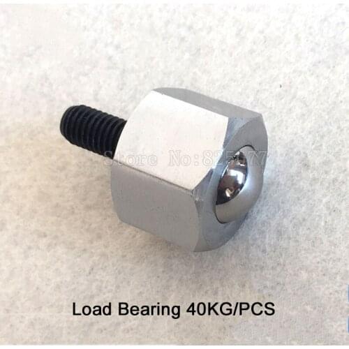 4PCS Hexagon screw universal ball cattle eye bearing ball M8 screw conveyor ball cattle eye wheel Load Bearing 40KG JF1344