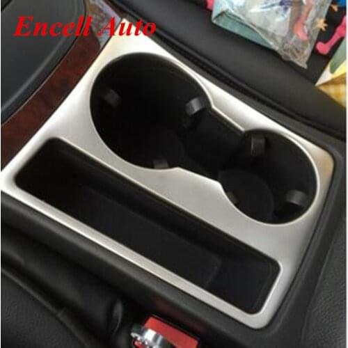 Car Stainless SteelWater Cup Holder Frame Decal Cover Trim 3D Sticker For Audi A4 A5 Interior Molding Car Accessories