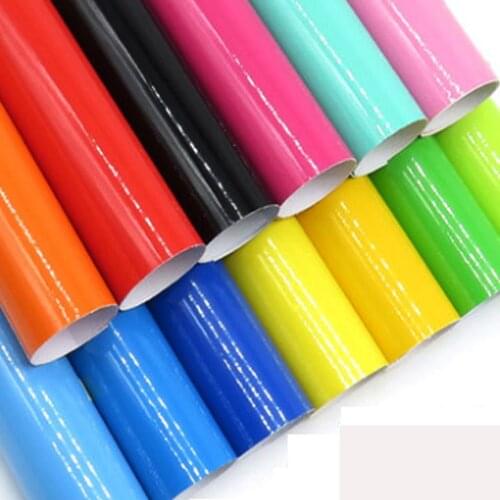 Various Color White Glossy Black Vinyl Wrap Film Tiffany Blue Car Wrapping Film Foil Bubble Free For Car Bike Phone Console Skin