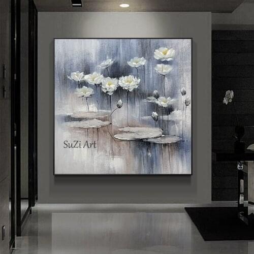 Free Shipping New Arrival Flowers Abstract Painting Contemporary Art Oil Painting Original Large Artwork