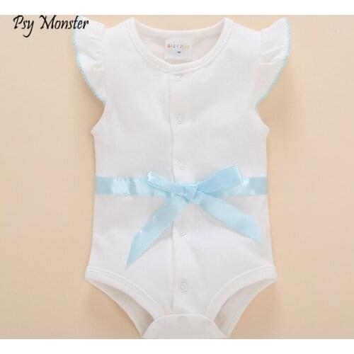 Brand Newborn infant 1 year birthday baby white rompers Girls 100% Cotton Princess photography Roupa lace cute jumpsuit G107