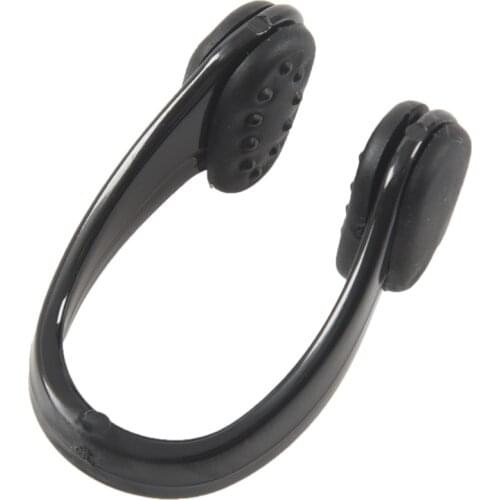 Black PVC Swimmer Swimming Nose Clip Ear Plug + Clear Case Unisex