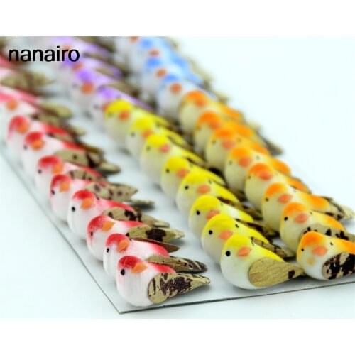 Cheap 48pcs / 3CM artificial foam simulation mini bird wedding decoration home garden ornaments decorated DIY decale animals