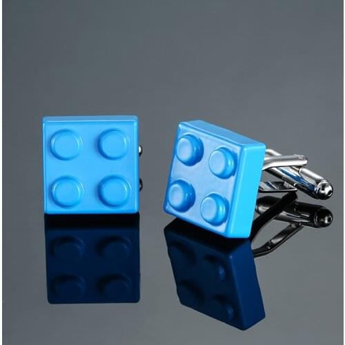 DY The new high-grade brand blue square blocks Cufflinks fashion men French shirt Cufflinks free shipping