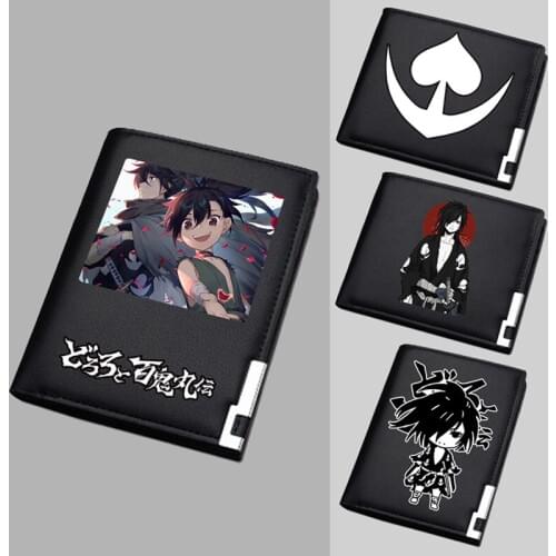 Dororo Students Small Wallet Pu Leather Short Wallet Anime Coin Purse Money Change Bag Women ID Card Holder Men Cartera
