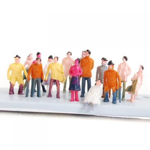 Pack of 100 People Figurines Model Trains Architectural 1 50 Scale Painted Figures Sitting and Standing People for Miniature