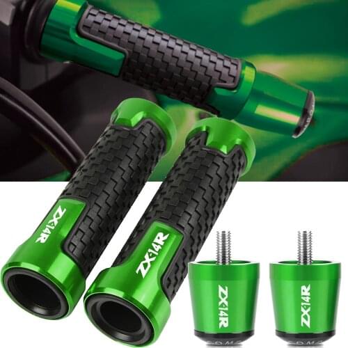 FOR KAWASAKI NINJA ZX14R ZX-14R ZX14 ZZR 1400 2006-2015 2014 2013 Motorcycle Handlebar Grips Ends Handle Bar Cap End Cap Plug