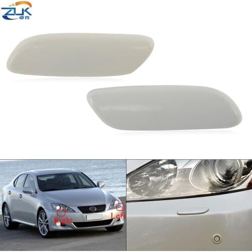 ZUK Car Headlamp Washer Nozzle Cover Headlight Water Spray Jet Cap For LEXUS IS250 IS300 IS350 2005 2006 2007 2008 None Painted