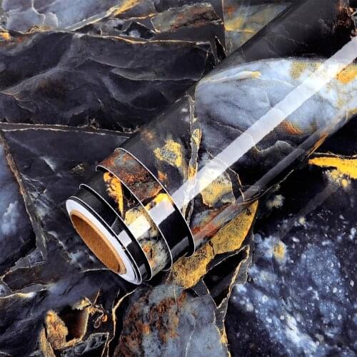 Wall decoration Waterproof pvc Shiny marble pattern stickers Modern self adhesive wallpaper renovation of Bathroom Living room