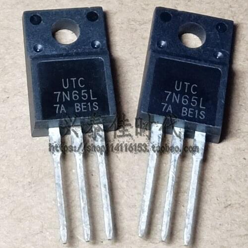 Original new 5pcs/ UTC7N65L 7N65L 7A/650V TO-220F