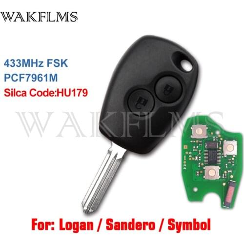 PCF7961M HU179 Remote Car Key Fob for Renault Trafic Sandero Logan Symbol Dacia Duster Logan Sandero 2012 2013 2014 2015 2016
