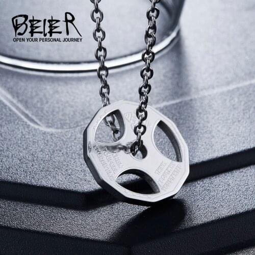 Beier 316L Stainless Steel pendant necklace live fit stay toned America hot sale pendant jewelry LLBP8-220P