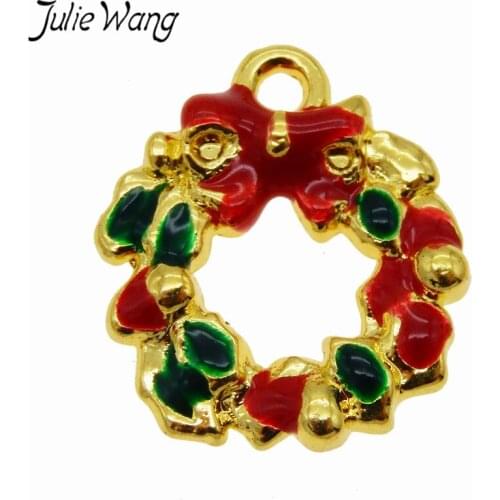Julie Wang 12 pcs/pack Drip Celebrations Home Decorations Christmas Hot Sale Charming Luxury Romantic Flowers Pendant Jewelry
