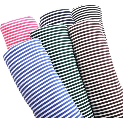 Strip Cotton terry fabric cotton and spandex knitted fabric DIY sewing T-shirts dress fabric by half meter 2mm
