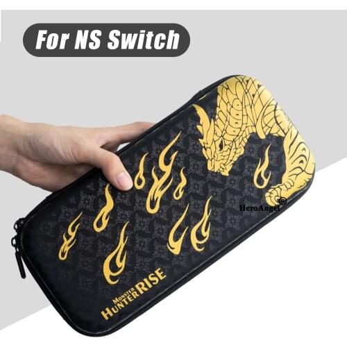 Portable Bag Shell Case for Nintend Switch Monster-Hunter RISE Theme Pouch Storage Bag NS Console Case Protective Cover