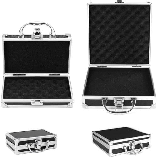 Durable Plastic Aluminum Alloy Toolbox Suitcase Impact Resistant Safety Instrument Case Storage Box With Sponge Lining Safety