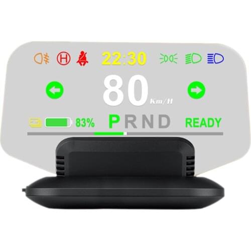 HUD Head-up Display Professional Speedometer Reliable Multifunctional ABS for Tesla Model 3 Car Health Monitor Black