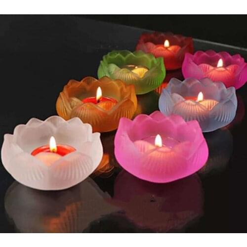 Handmade Diy Candle Mold Silicone Mold Multifunction DIY Lotus Candlestick Storage Box Mold Craft Molds Ornament