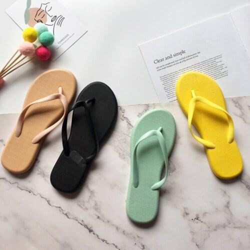 Women Flip-flops Beach Shoes All-match Slippers Wear-Resistant Non-Slip Woman Shoes Womens Slippers Indoor Home Slippers