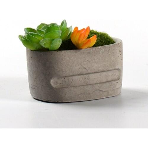 Silicon Mold Cement Succulent Flower Pot Concrete Mould Terrace and Garden Decoration Tool