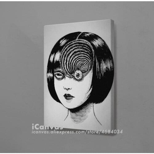 Spiral Girl Junji Ito Terror Art Decoration Prints Home Decor Canvas Dorm Living Room Bedroom Painting Wall Art Poster