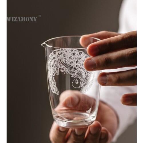 Glass Pitcher Peacock Pine Style Japanese Creative Tea Pitcher Kung Fu Tea Set Tea Pot Tea Cup