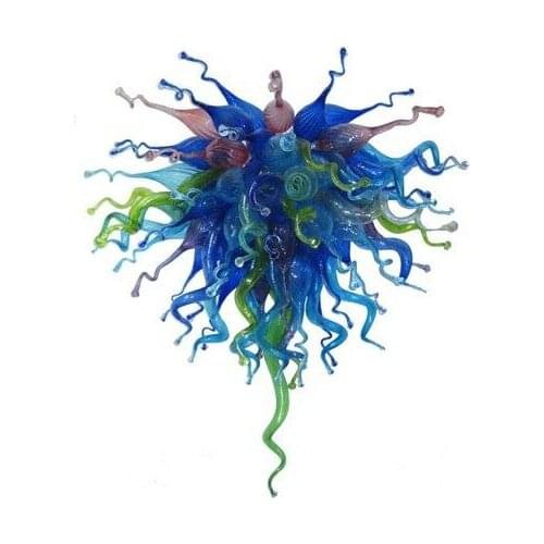 European Style Hand Blown Glass Chandeliers Lightings Flower Designed for Bedroom Decor