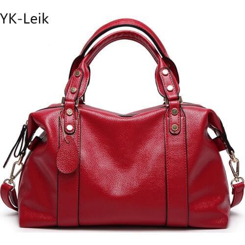 YK-Leik 2017 womens genuine leather shoulder bags handbag women messenger bags luxury leather handbags women famous brand bag